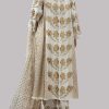Egret Embellished Raw Silk Set - Image 3