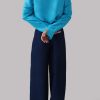 Scuba Blue Raw Silk Button Down Shirt - Image 2