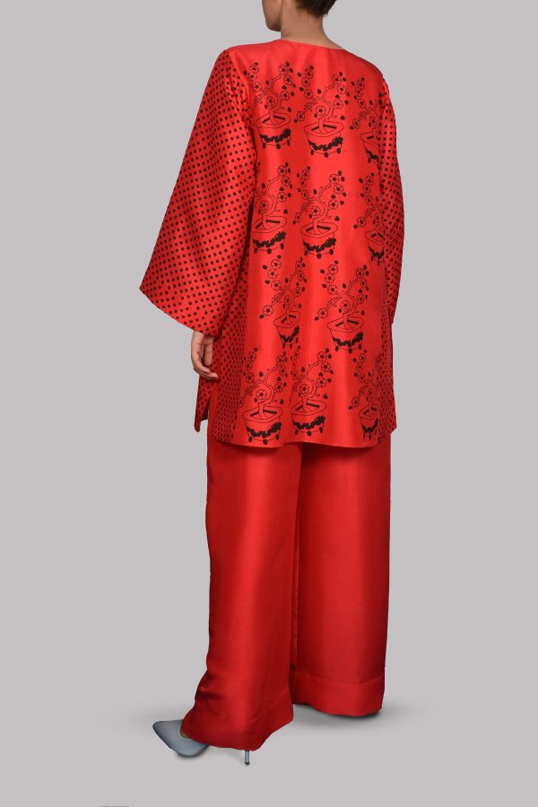 Bittersweet Block Print Raw Silk Set - Image 3