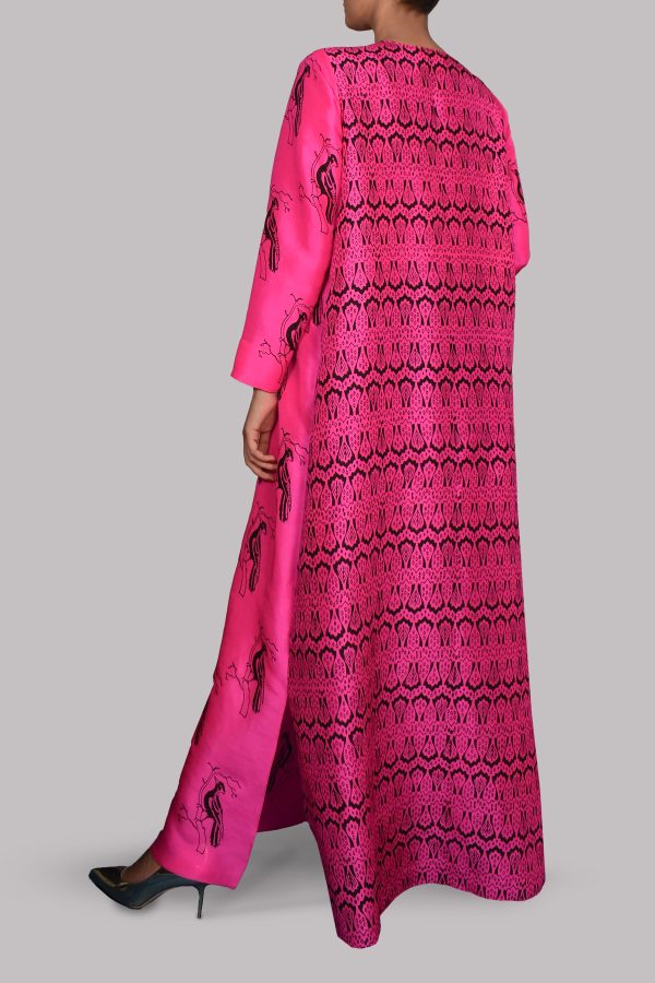 Diva Pink Block Print Maxi Dress Set - Image 3