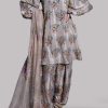 Silver Grey Raw Silk Tunic Set