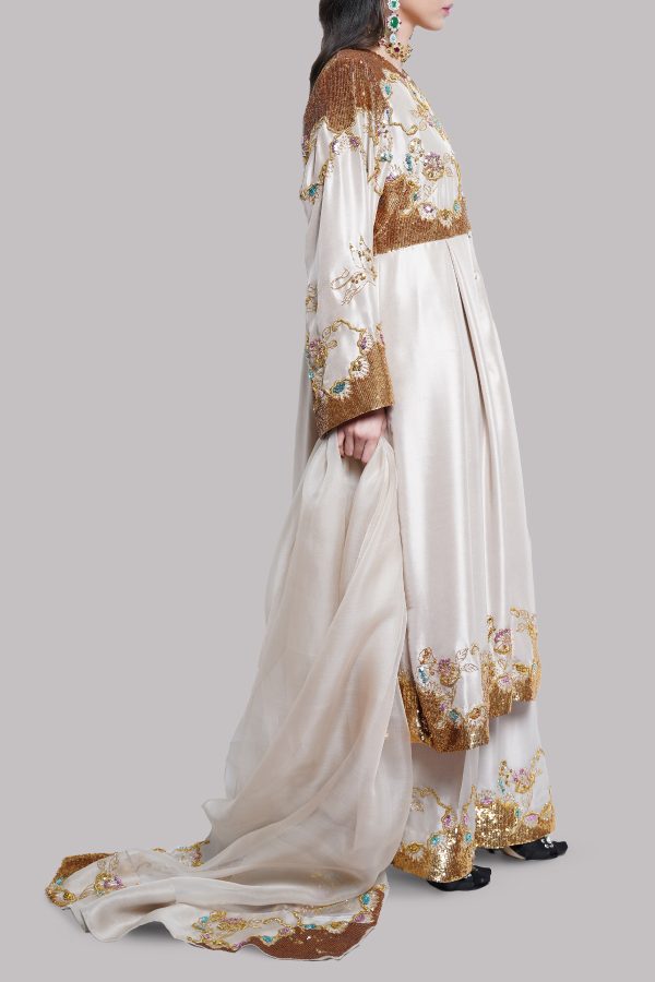 French Oak Embellished Raw Silk Set - Image 2