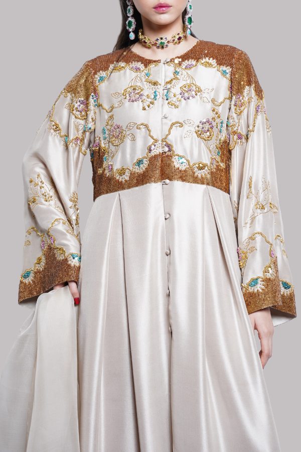 French Oak Embellished Raw Silk Set - Image 4