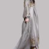 Steeple Grey Embellished Raw Silk Set - Image 2