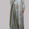 Ice Blue Italian Silk Cloqué Maxi Set
