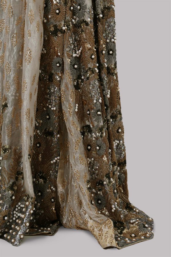 Gold Embellished Lehenga Choli Set - Image 5