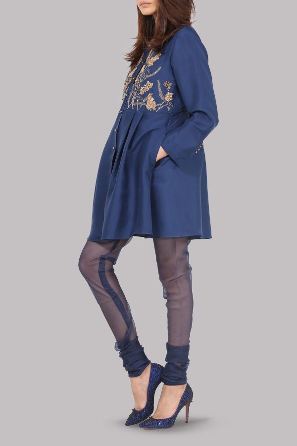 Surf the Web Blue Embellished Peplum Set - Image 2