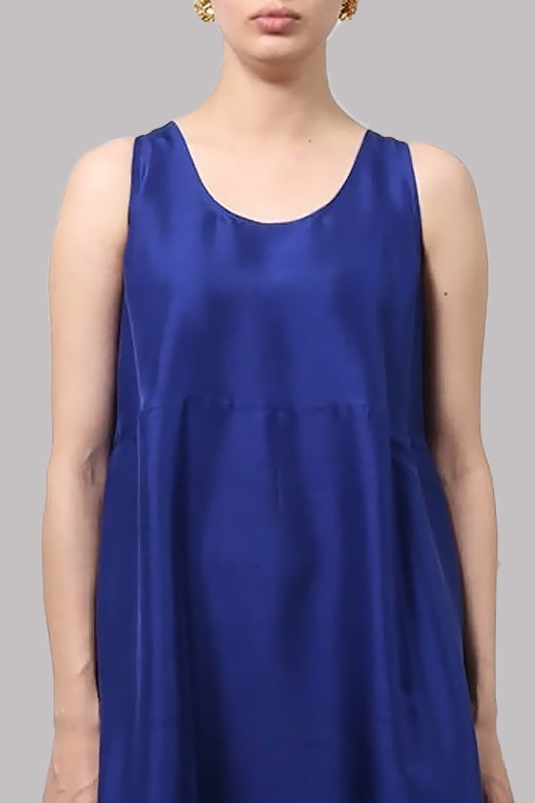 Dazzling Blue Sleeveless Maxi Dress - Image 4