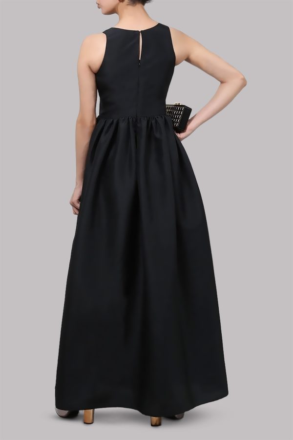 Black Cutout A-Line Dress - Image 3