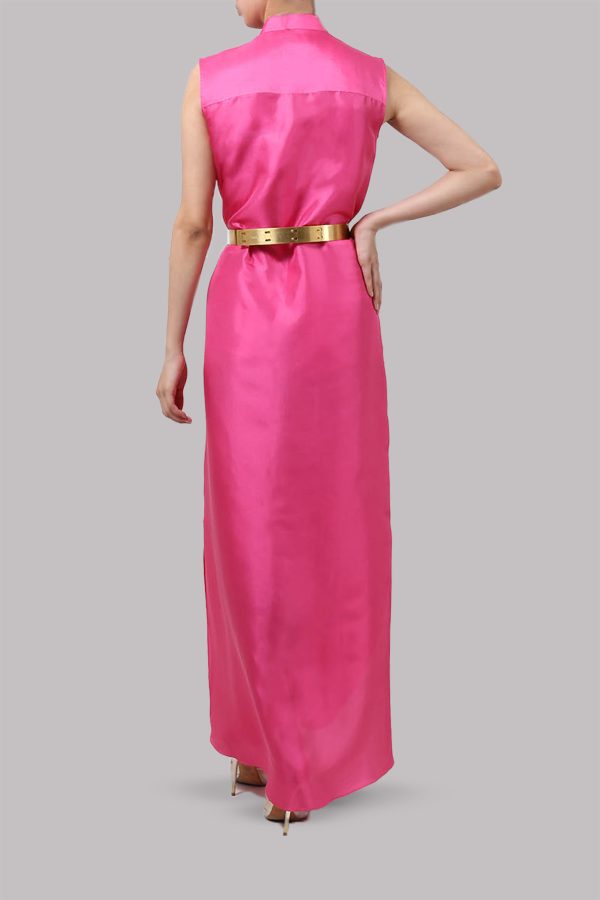 Diva Pink Button-Down Maxi - Image 3