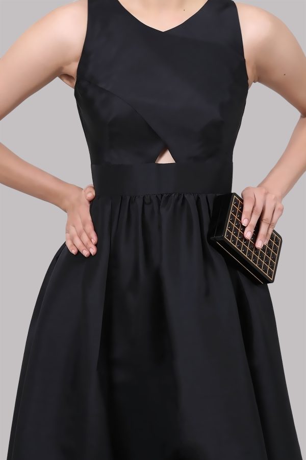 Black Cutout A-Line Dress - Image 4