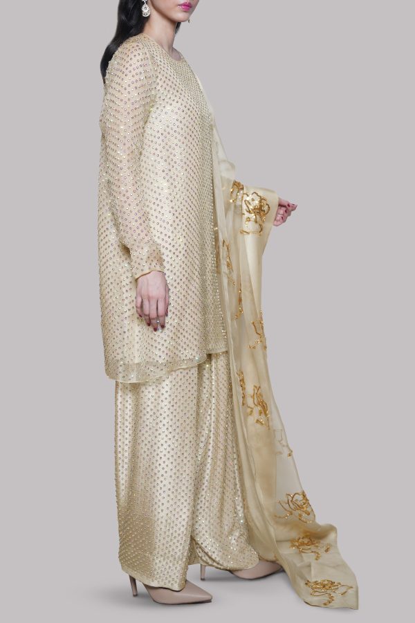 White Swan Embellished Organza Set - Image 2