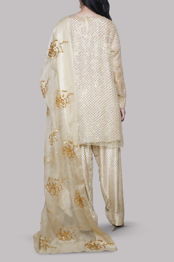 White Swan Embellished Organza Set - Image 3