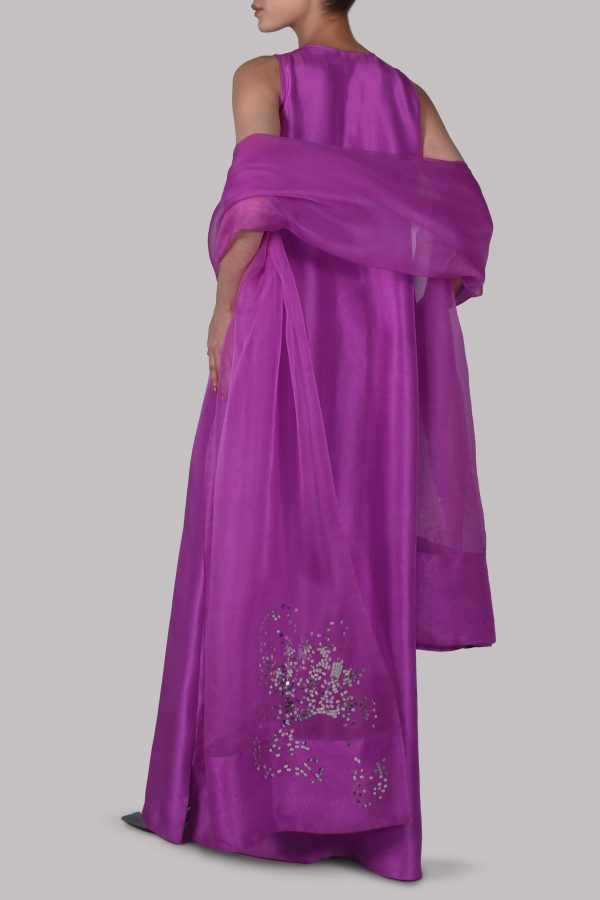 Byzantium Embellished Raw Silk Maxi - Image 3