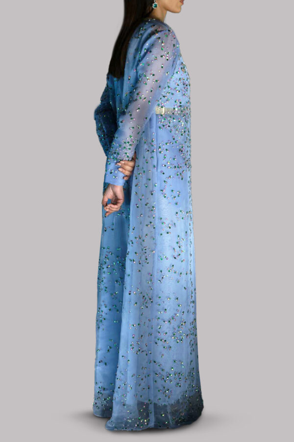 Blue Bell Embellished Organza Maxi - Image 2