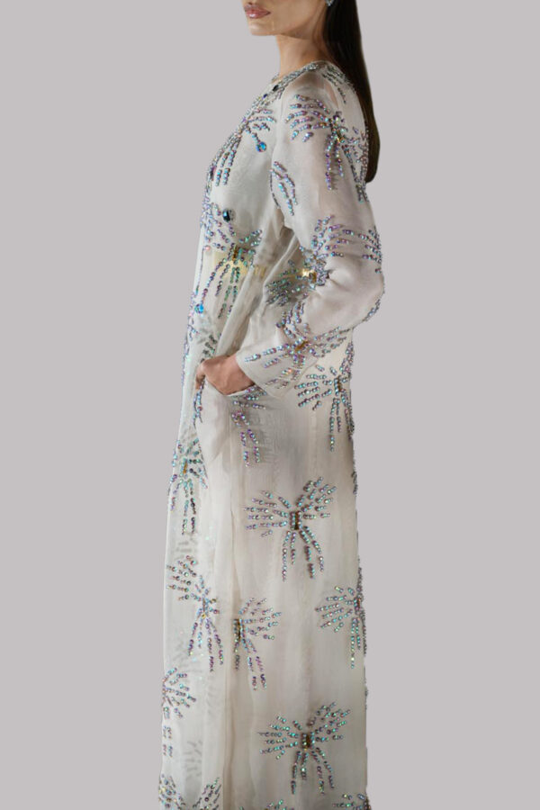 White Swan Embellished Organza Maxi - Image 3