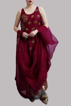 Scooter Embellished Raw Silk Set