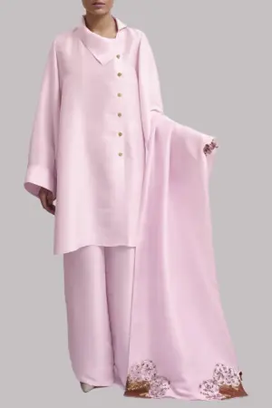 Pirouette Embellished Raw Silk Set