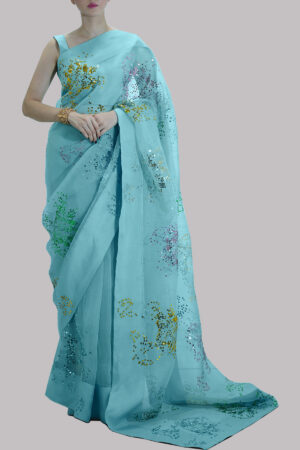 Antique Sand Embellished Sari