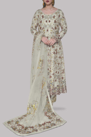 Solitary Star Embellished Raw Silk Set